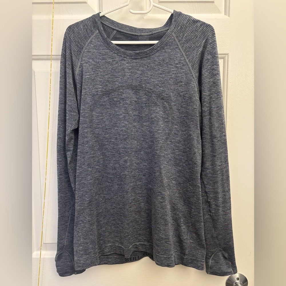 lululemon athletica swiftly tech Long Sleeve shirt 2.0 hip length Tetra stripe